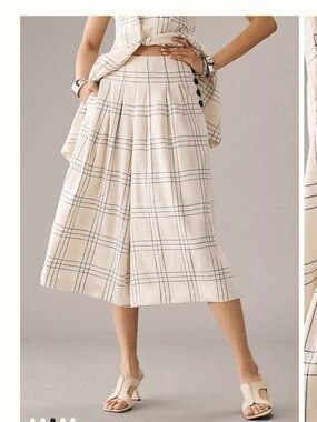 Anthropologie Maeve Pleated Culottes